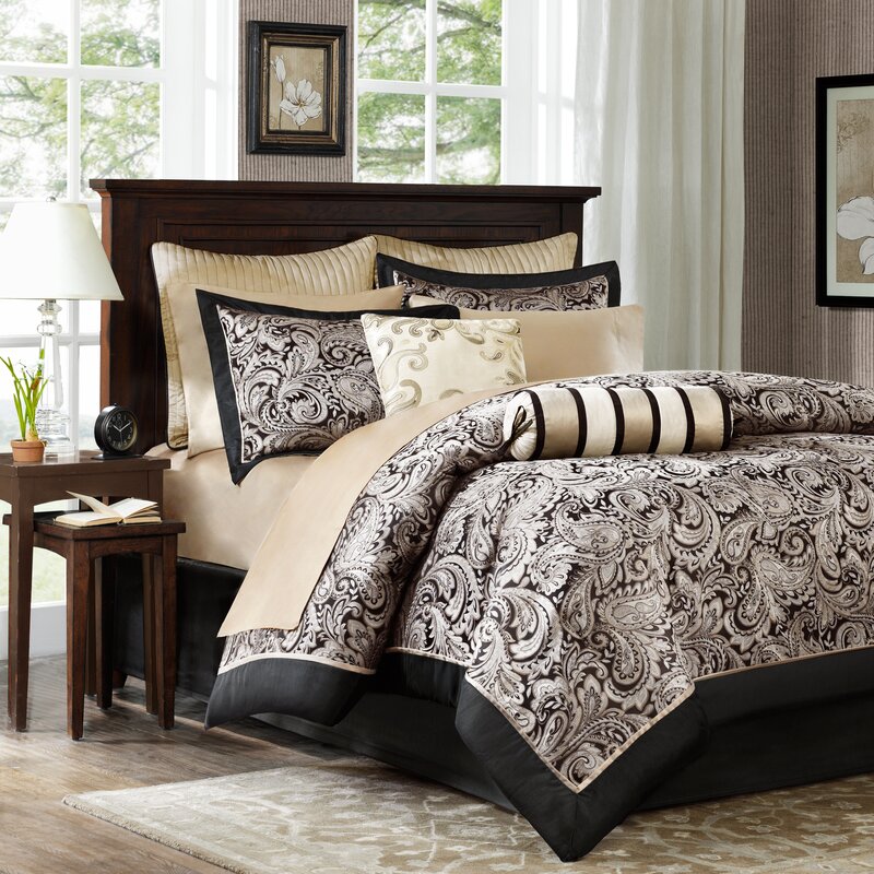 black and gold comforter set